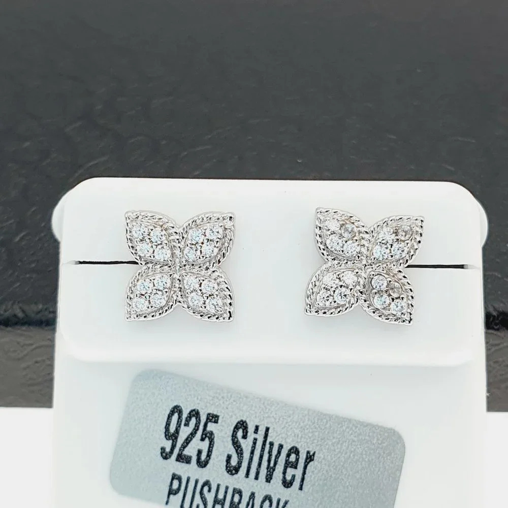 "925 Sterling Silver Luxury Cz Earrings For Women/Girls, Best For Gift, Rjus2195
